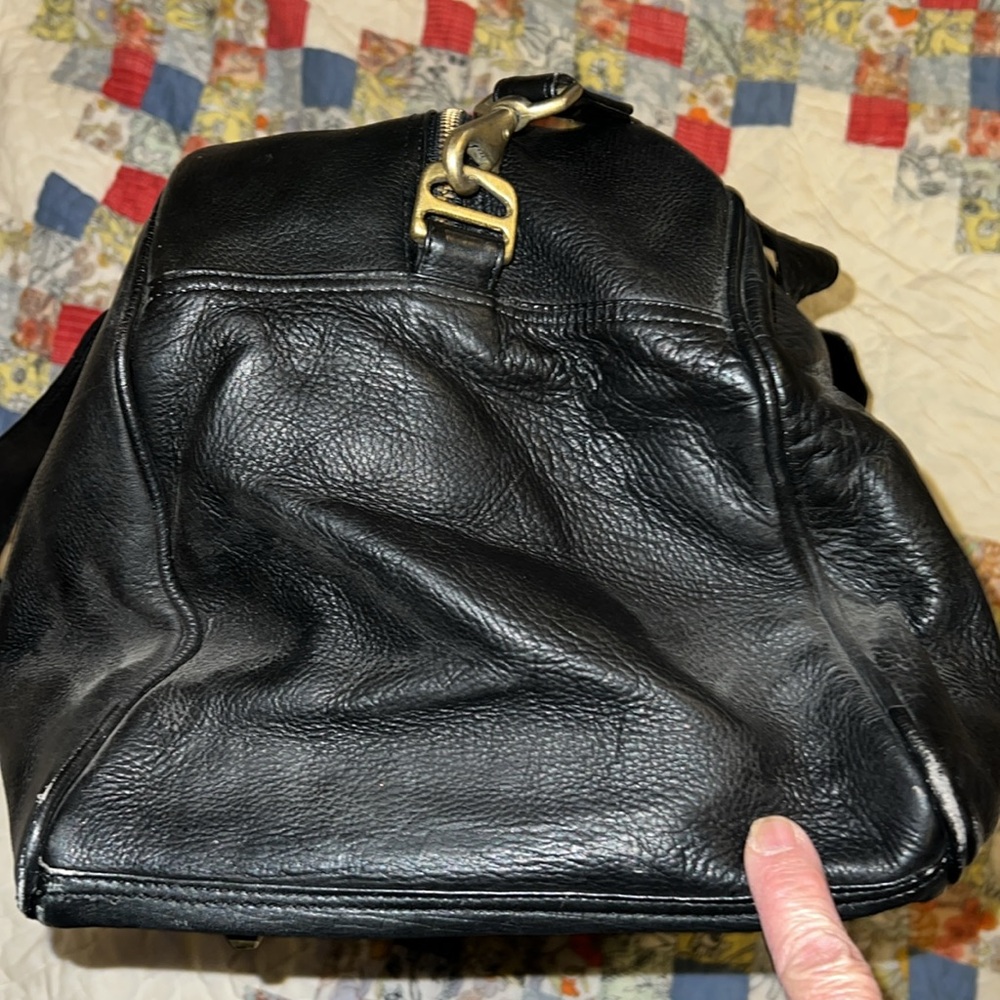 Vintage Frye black leather duffle bag - Picture 3 of 12